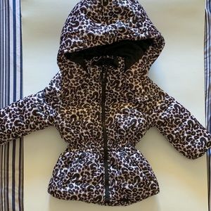 💕Leopard Toddler Hood Puffer Jacket Coat 18-24M💕